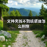文件夹找不到该项目怎么删除