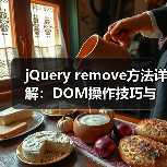jQuery remove方法详解:DOM操作技巧与事件处理注意事项(图3) jQuery remove方法详解:DOM操作技巧与事件处理注意事项(图3)