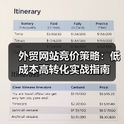 外贸网站竞价策略：低成本高转化实战指南